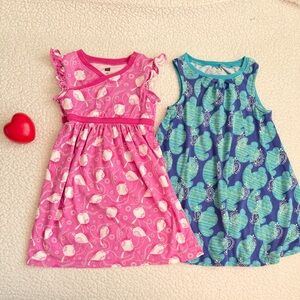 Tea Collection Pink and Blue Kids Dresses